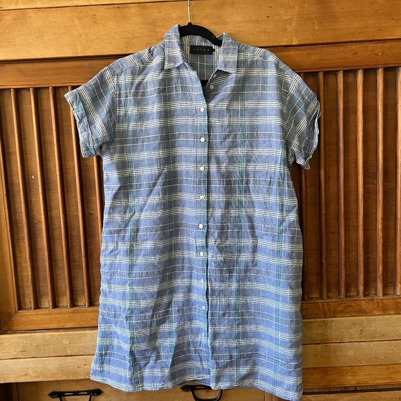 COPY - Hatch Blue Plaid Dress - Large - Picture 1 of 2